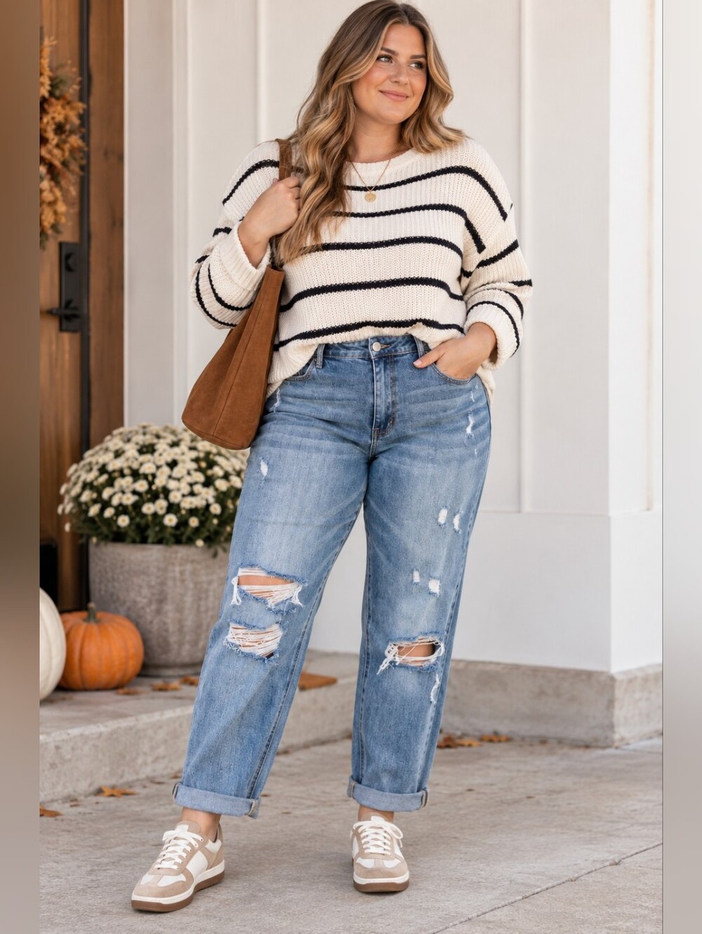 VERVET Women's Boyfriend Jeans Relaxed Distressed HR Stretch Plus 20W 22W NEW